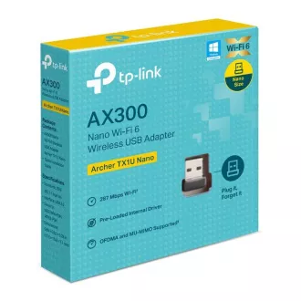 Karta sieciowa TP-Link Archer TX1U Nano WiFi6 USB (AX300, 2, 4GHz/5GHz, USB2.0)
