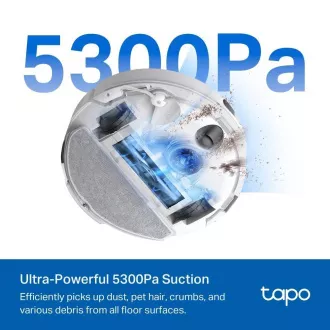 Odkurzacz automatyczny TP-Link Tapo RV30 Max z mopem (LiDAR IMU, 2, 4 GHz, BT, biały)