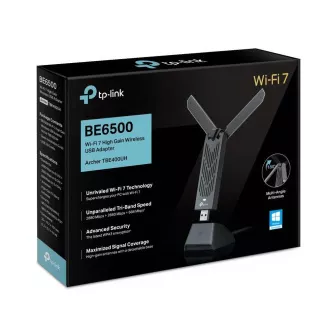 Karta sieciowa TP-Link Archer TBE400UH WiFi7 USB (BE6500, 2, 4GHz/5GHz/6GHz, USB3.0)