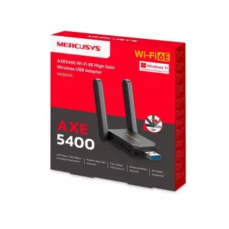 MERCUSYS MA86XH Adapter WiFi6 USB (AXE5400, 2, 4GHz/5GHz/6GHz, USB3.0)