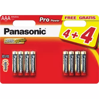 Baterie alkaliczne PANASONIC - Pro Power AAA 4 4F 1, 5V opakowanie - 8szt.