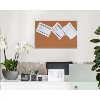 Tablica informacyjna korkowa AVELI 90x60, rama aluminiowa