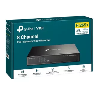 TP-Link VIGI NVR1008H-8P, rejestrator wideo, 8 kanałów, 8xPoE, 1x100Mb/s LAN, 1xVGA, 1xHDMI, 2xUSB2.0