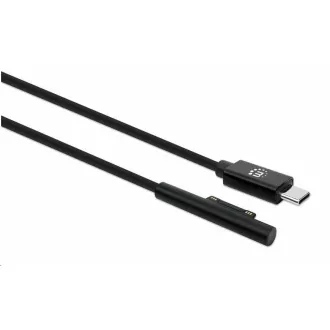 Kabel do ładowania Manhattan, kabel do ładowania Surface Connect na USB-C (M/M), 15 V / 3 A, 1,8 m, czarny
