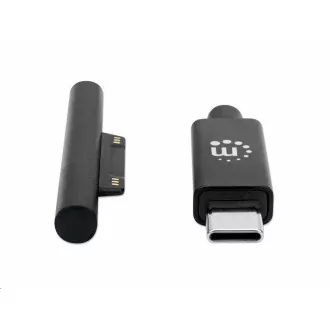 Kabel do ładowania Manhattan, kabel do ładowania Surface Connect na USB-C (M/M), 15 V / 3 A, 1,8 m, czarny