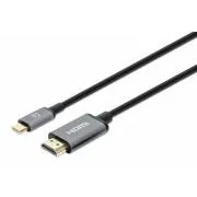 Kabel Manhattan USB-C do HDMI, USB-C męski do HDMI męski, 2 m, czarny