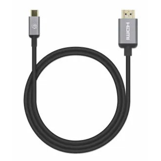 Kabel Manhattan USB-C do HDMI, USB-C męski do HDMI męski, 2 m, czarny