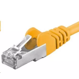 PREMIUMCORD Kabel krosowy CAT6a S-FTP, RJ45-RJ45, AWG 26/7 1, 5m żółty