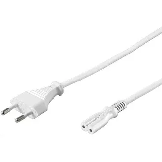 Kabel zasilający PREMIUMCORD 230V do magnetofonu 2m biały