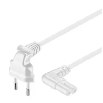 Kabel zasilający PREMIUMCORD 230V do magnetofonu z zakrzywionymi złączami 2m