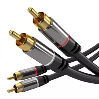 Kabel PREMIUMCORD, 2x CINCH-2x CINCH M/M, 3m
