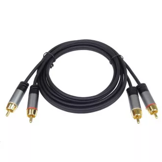Kabel PREMIUMCORD, 2x CINCH-2x CINCH M/M, 3m