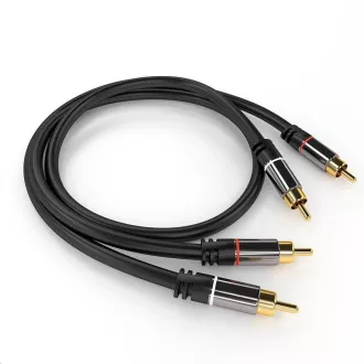 Kabel PREMIUMCORD, 2x CINCH-2x CINCH M/M, 5m
