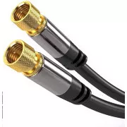 Kabel PREMIUMCORD, antena satelitarna F męski - F męski (135 dB) 4x ekranowany 3m