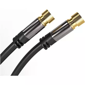 Kabel PREMIUMCORD, antena satelitarna F męski - F męski (135 dB) 4x ekranowany 3m Kabel PREMIUMCORD, antena satelitarna F męski - F męski (135 dB) 4x ekranowany 3m