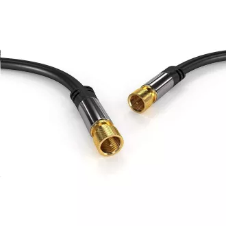 Kabel PREMIUMCORD, antena satelitarna F męski - F męski (135 dB) 4x ekranowany 3m Kabel PREMIUMCORD, antena satelitarna F męski - F męski (135 dB) 4x ekranowany 3m