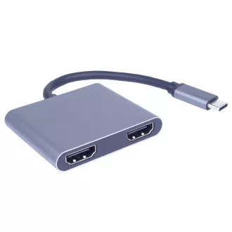 Adapter PremiumCord MST USB-C do 2x HDMI, USB3.0, PD, rozdzielczość 4K i FULL HD 1080p Adapter PremiumCord MST USB-C do 2x HDMI, USB3.0, PD, rozdzielczość 4K i FULL HD 1080p