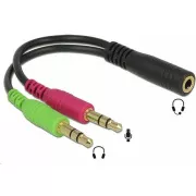 PREMIUMCORD Adapter 4-stykowy jack3, 5mm do słuchawek i mikrofonu, 30cm