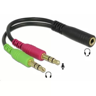 PREMIUMCORD Adapter 4-stykowy jack3, 5mm do słuchawek i mikrofonu, 30cm PREMIUMCORD Adapter 4-stykowy jack3, 5mm do słuchawek i mikrofonu, 30cm