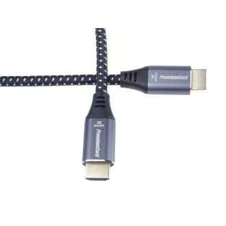Kabel PREMIUMCORD HDMI 2.1 High Speed   Ethernet 8K@60Hz, pozłacane złącza, 0, 5m