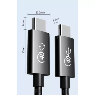Kabel PREMIUMCORD USB4™ 40Gbps 8K@60Hz Thunderbolt 3, 1m