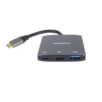 Adapter PremiumCord USB-C do HDMI, USB3.0, PD, rozdzielczość 4K i FULL HD 1080p