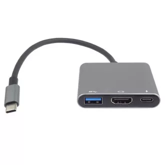 PremiumCord Adapter USB-C do HDMI   USB3.0   PD, rozdzielczość 4K i FULL HD 1080p