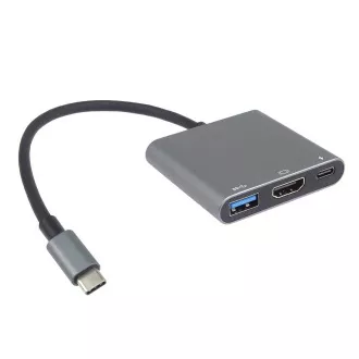 PremiumCord Adapter USB-C do HDMI   USB3.0   PD, rozdzielczość 4K i FULL HD 1080p