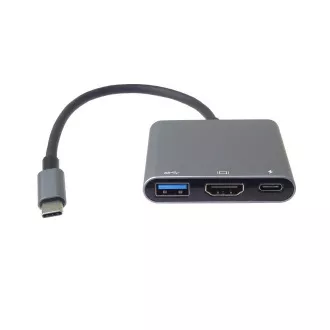 PremiumCord Adapter USB-C do HDMI   USB3.0   PD, rozdzielczość 4K i FULL HD 1080p