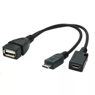 Kabel USB GEMBIRD AF/micro BM   micro BF, OTG   ładowanie, 15 cm, do tabletów i smartfonów