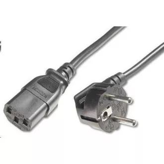 PREMIUMCORD Kabel zasilający 230V/10A, zakrzywione widełki, 2m