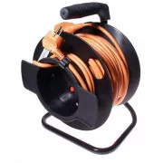 PREMIUMCORD Przedłużacz bębnowy 230V 50m, czarny