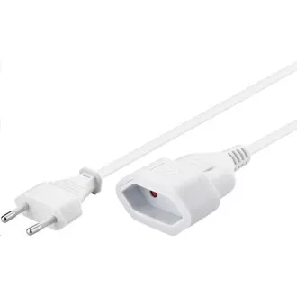 Kabel sieciowy PREMIUMCORD 230V, podwójne przedłużenie widełkowe, 3m