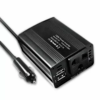 Przetwornica napięcia EUROCASE AC/DC, 12V/220V, 150W, USB, wtyczka samochodowa Przetwornica napięcia EUROCASE AC/DC, 12V/220V, 150W, USB, wtyczka samochodowa