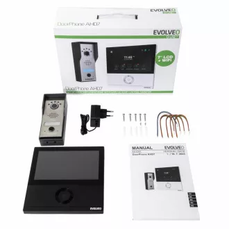 EVOLVEO DoorPhone AHD7, domowy wideodomofon WiFi ze sterowaniem bramą lub drzwiami czarny monitor EVOLVEO DoorPhone AHD7, domowy wideodomofon WiFi ze sterowaniem bramą lub drzwiami czarny monitor