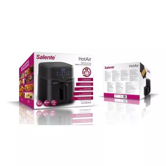 Salente HotAir, frytownica na gorące powietrze 2w1, 4, 3 l, czarna