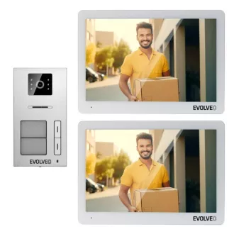 EVOLVEO DoorPhone 20-2W - 2-przewodowy wideotelefon z aplikacją dla dwóch gospodarstw domowych i pamięcią 32 GB