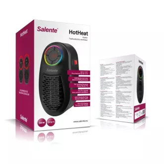 Salente HotHeat, miniwentylator na gorące powietrze, 500 W, czarny