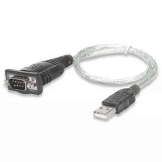 MANHATTAN konwerter USB na port szeregowy (USB AM / DB9M, RS232), blister
