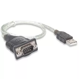 MANHATTAN konwerter USB na port szeregowy (USB AM / DB9M, RS232), blister