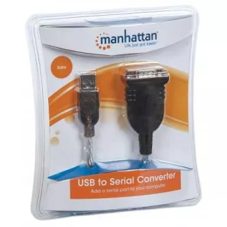 MANHATTAN konwerter USB na port szeregowy (USB AM / DB9M, RS232), blister