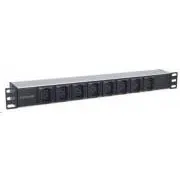 Panel dystrybucyjny PDU Intellinet, 8 gniazd C13, szafa rack 1U, odłączany kabel 2 m, zabezpieczenie przed upadkiem
