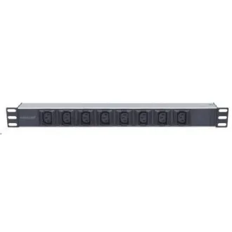 Panel dystrybucyjny PDU Intellinet, 8 gniazd C13, szafa rack 1U, odłączany kabel 2 m, zabezpieczenie przed upadkiem