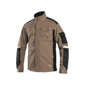 Bluzka CXS STRETCH, męska, beżowo-czarna, rozmiar 58