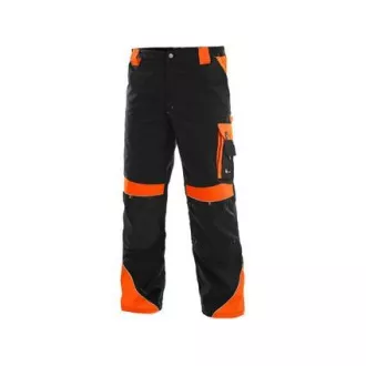 Spodnie do pasa CXS SIRIUS BRIGHTON, czarno-pomarańczowe, rozmiar 58