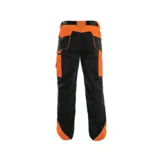 Spodnie do pasa CXS SIRIUS BRIGHTON, czarno-pomarańczowe, rozmiar 58