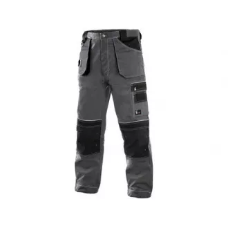Spodnie do pasa CXS ORION TEODOR, przedłużane, męskie, szaro-czarne, rozmiar 56-58