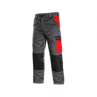 Spodnie CXS PHOENIX CEFEUS, szaro-czerwone, rozmiar 46
