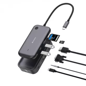 VERBATIM Display Adapter WDA-01 Share My Screen 1080P, hub USB-C