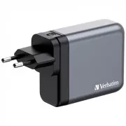 Ładowarka sieciowa VERBATIM GaN GNC-100, 100W, 3x USB-C, 1x USB